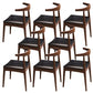 Dining Room Armless Dining Chair Rubberwood Open Back Dining Chair