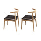 Dining Room Armless Dining Chair Rubberwood Open Back Dining Chair