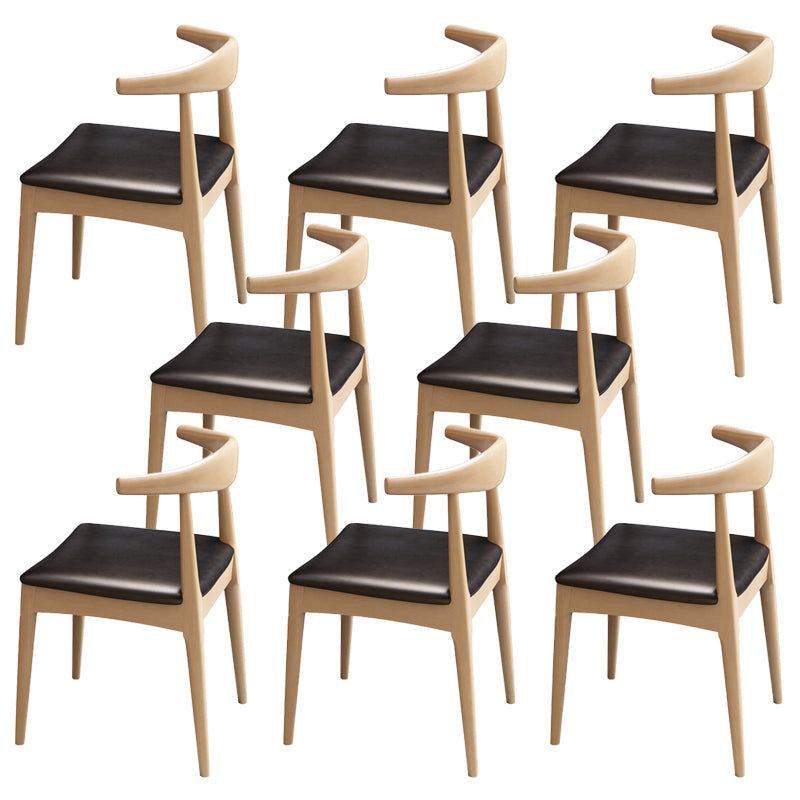 Dining Room Armless Dining Chair Rubberwood Open Back Dining Chair