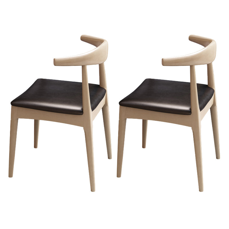 Dining Room Armless Dining Chair Rubberwood Open Back Dining Chair