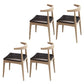 Dining Room Armless Dining Chair Rubberwood Open Back Dining Chair