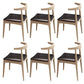 Dining Room Armless Dining Chair Rubberwood Open Back Dining Chair