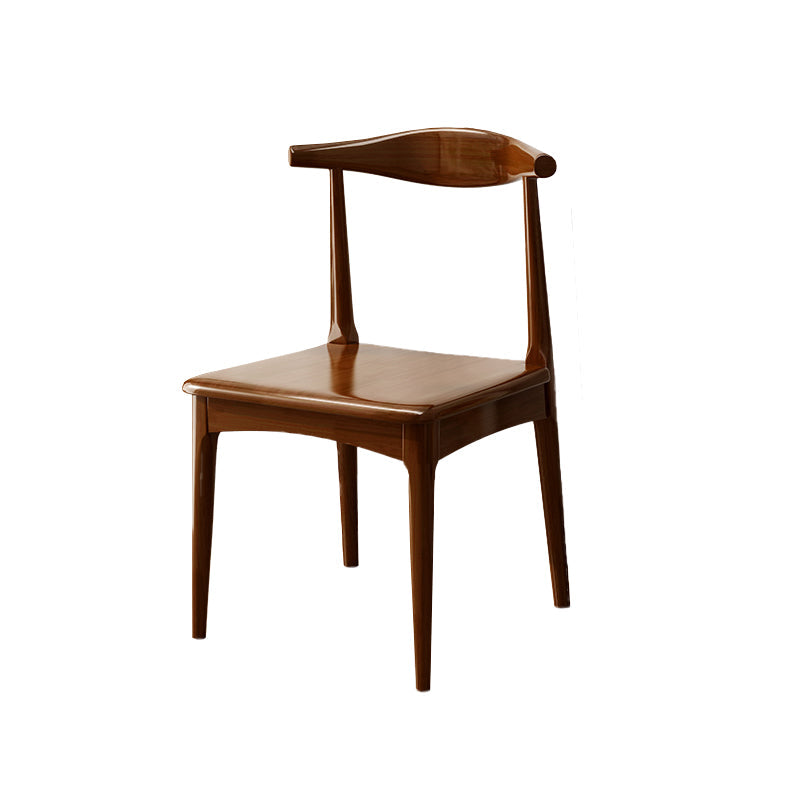 Dining Room Armless Dining Chair Rubberwood Open Back Dining Chair