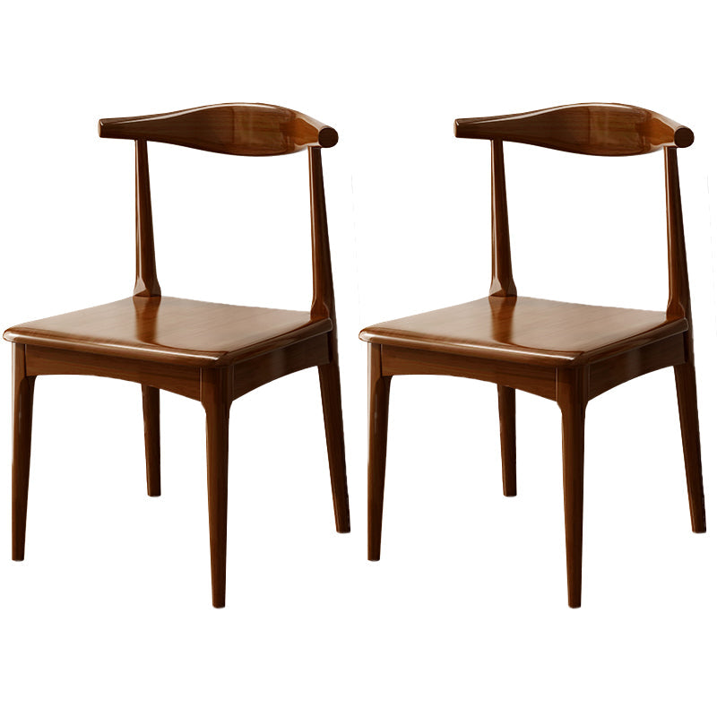 Dining Room Armless Dining Chair Rubberwood Open Back Dining Chair