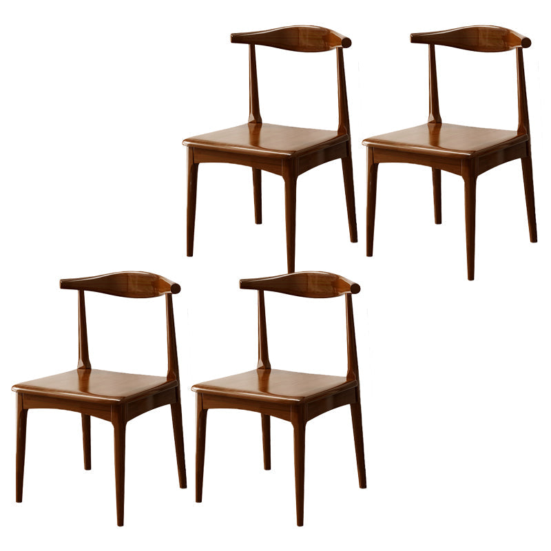 Dining Room Armless Dining Chair Rubberwood Open Back Dining Chair