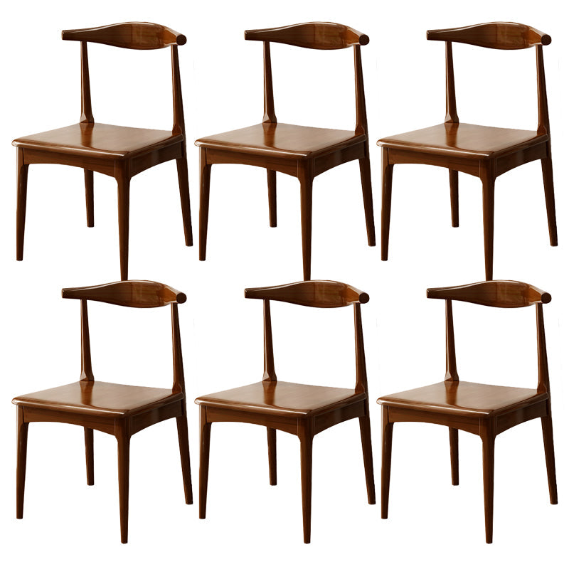 Dining Room Armless Dining Chair Rubberwood Open Back Dining Chair