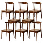 Dining Room Armless Dining Chair Rubberwood Open Back Dining Chair