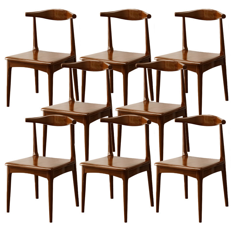 Dining Room Armless Dining Chair Rubberwood Open Back Dining Chair