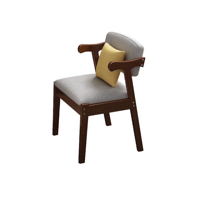 Dining Room Armless Dining Chair Rubberwood Open Back Dining Chair