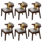 Dining Room Armless Dining Chair Rubberwood Open Back Dining Chair