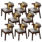 Dining Room Armless Dining Chair Rubberwood Open Back Dining Chair