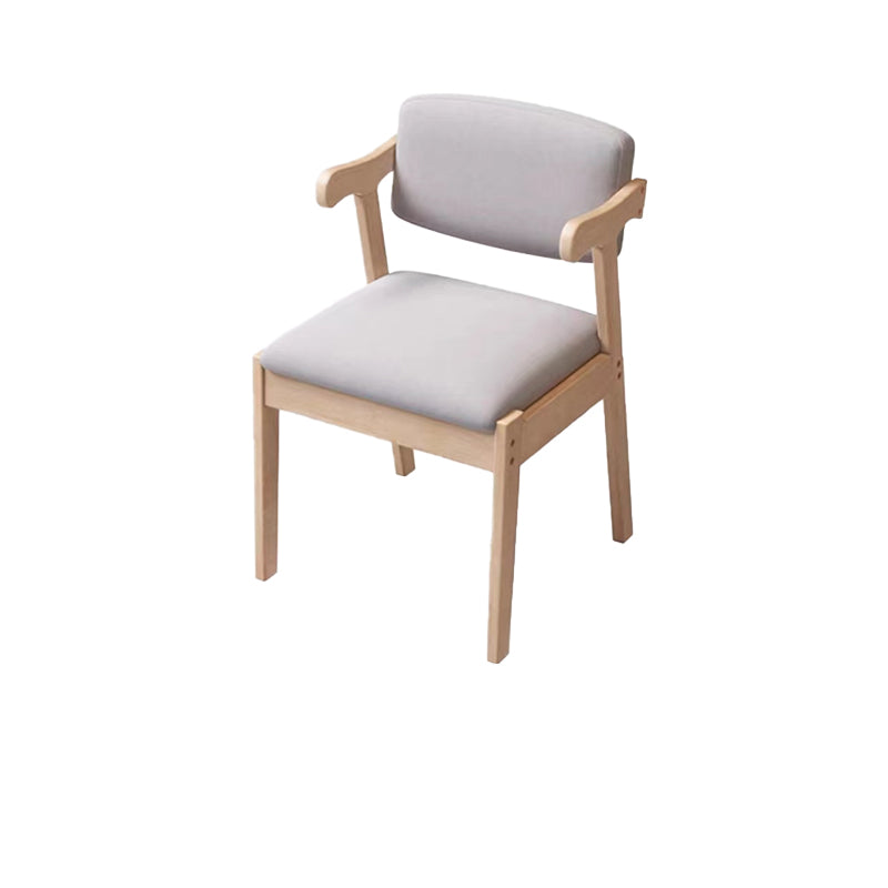 Dining Room Armless Dining Chair Rubberwood Open Back Dining Chair