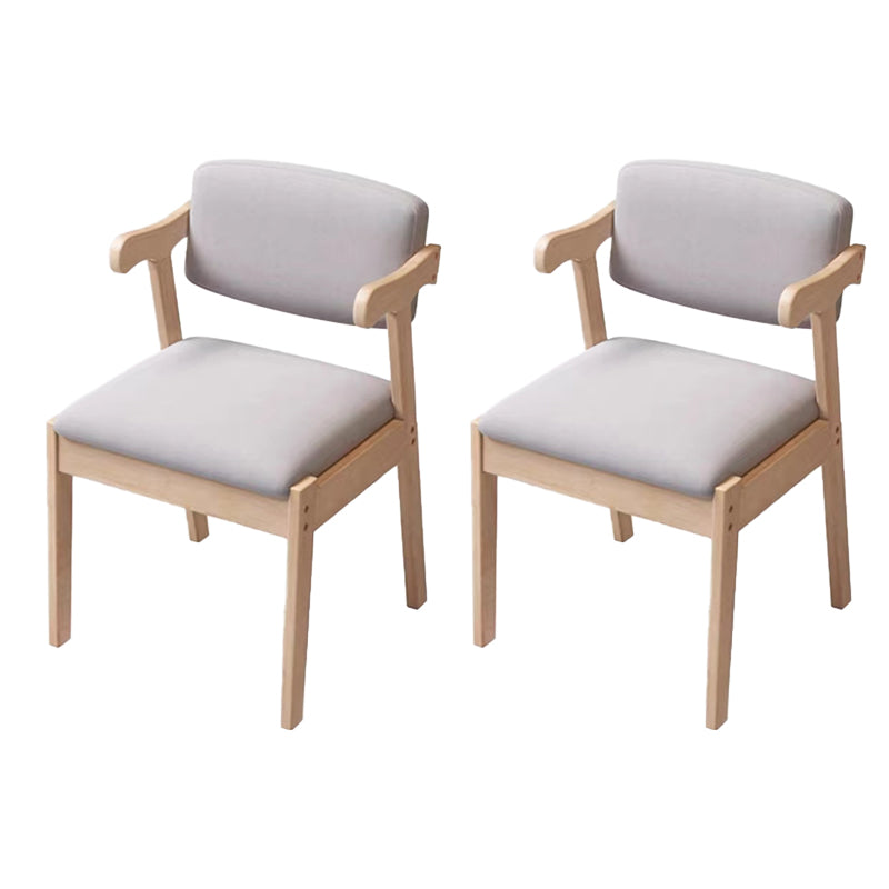 Dining Room Armless Dining Chair Rubberwood Open Back Dining Chair