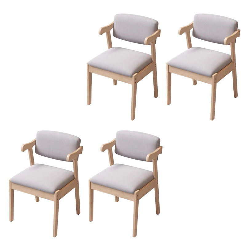 Dining Room Armless Dining Chair Rubberwood Open Back Dining Chair