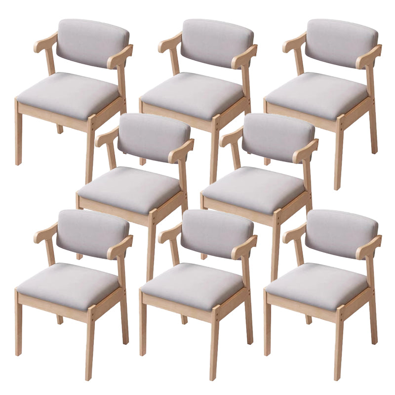 Dining Room Armless Dining Chair Rubberwood Open Back Dining Chair