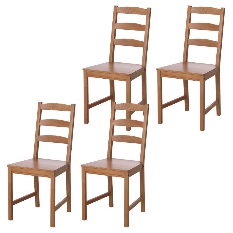 Speisesaal Armless Essstuhl Massive Holz Leiter Rückseite Stuhl