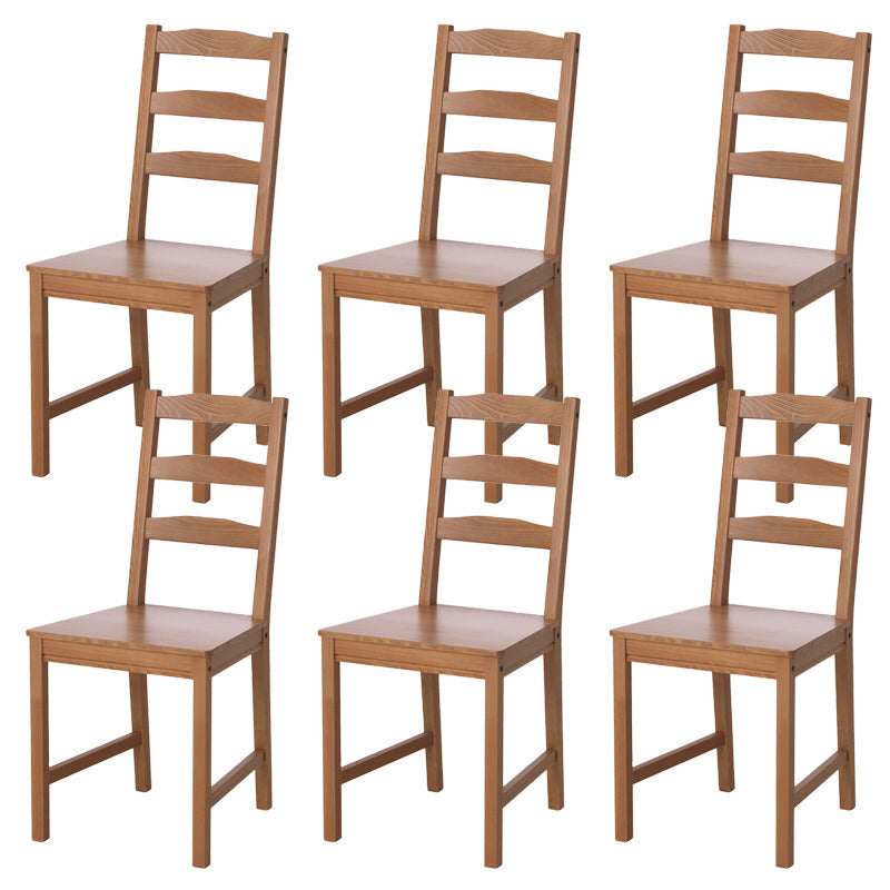 Speisesaal Armless Essstuhl Massive Holz Leiter Rückseite Stuhl