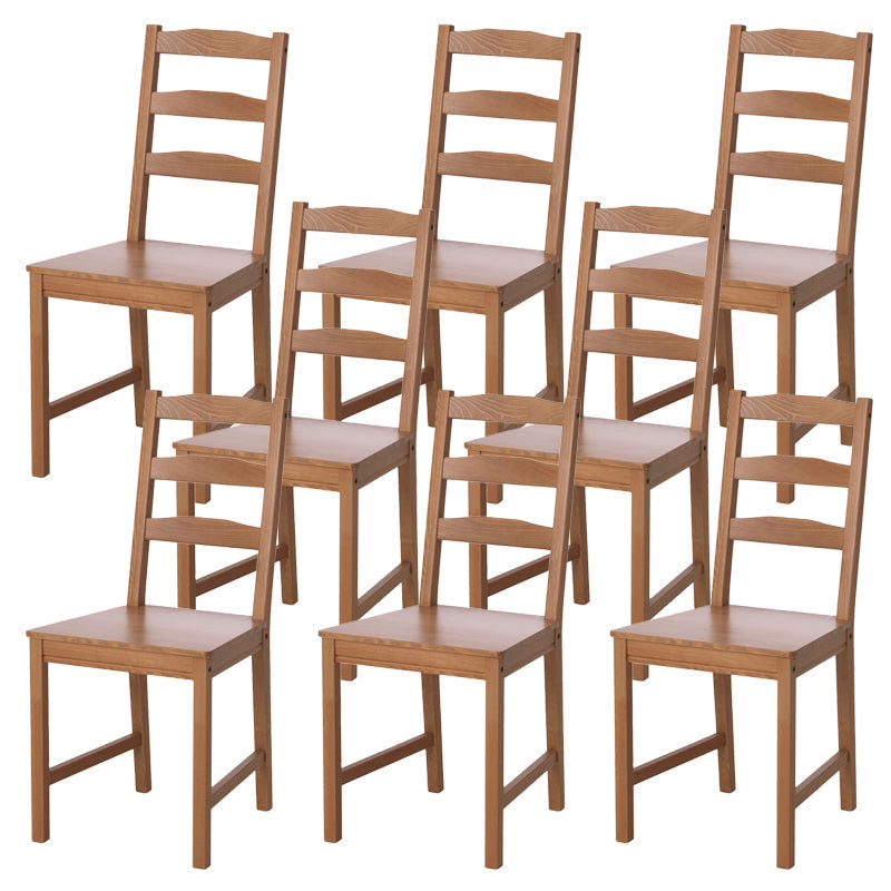 Speisesaal Armless Essstuhl Massive Holz Leiter Rückseite Stuhl