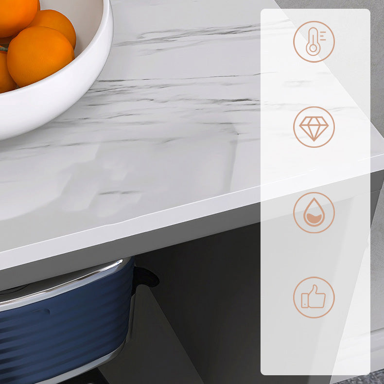 Eetkamer eiland eiland tafel moderne marmeren prep tafel met opbergkast