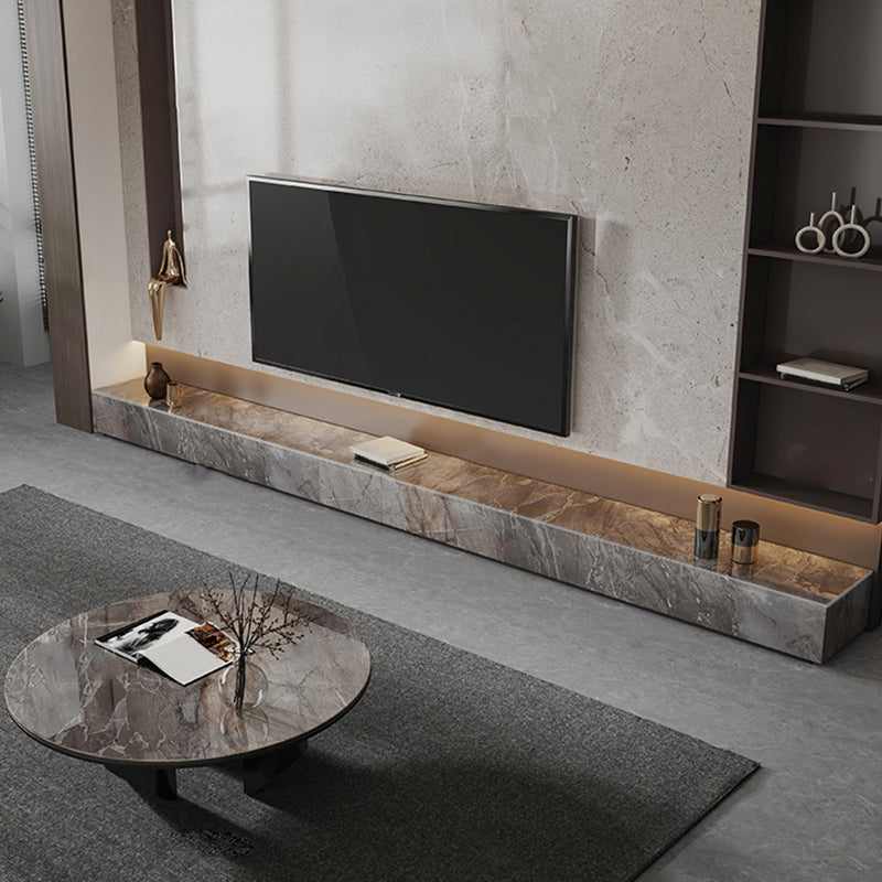 Brown Stone TV Stand Console Contemporary Media Console with Drawers Clearhalo 'furn' 'furn_tv_stands_entertainment_centers' 'Furniture' 'Living Room Furniture' 'TV Stands & Entertainment Centers' 'TV Stands & Media Storage Furniture' 'tv_stands_entertainment_centers' 7264349