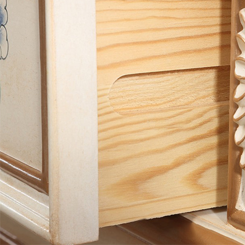 Armadio per accento di cabriole industriale mobile in legno in legno in legno con cassetto