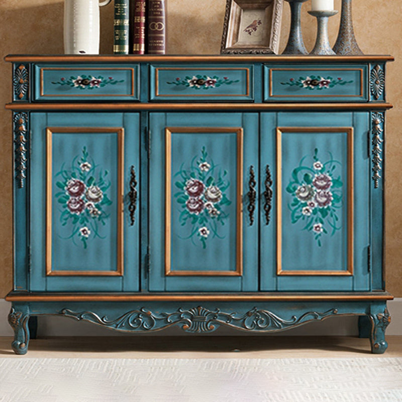 Armadio per accento di cabriole industriale mobile in legno in legno in legno con cassetto