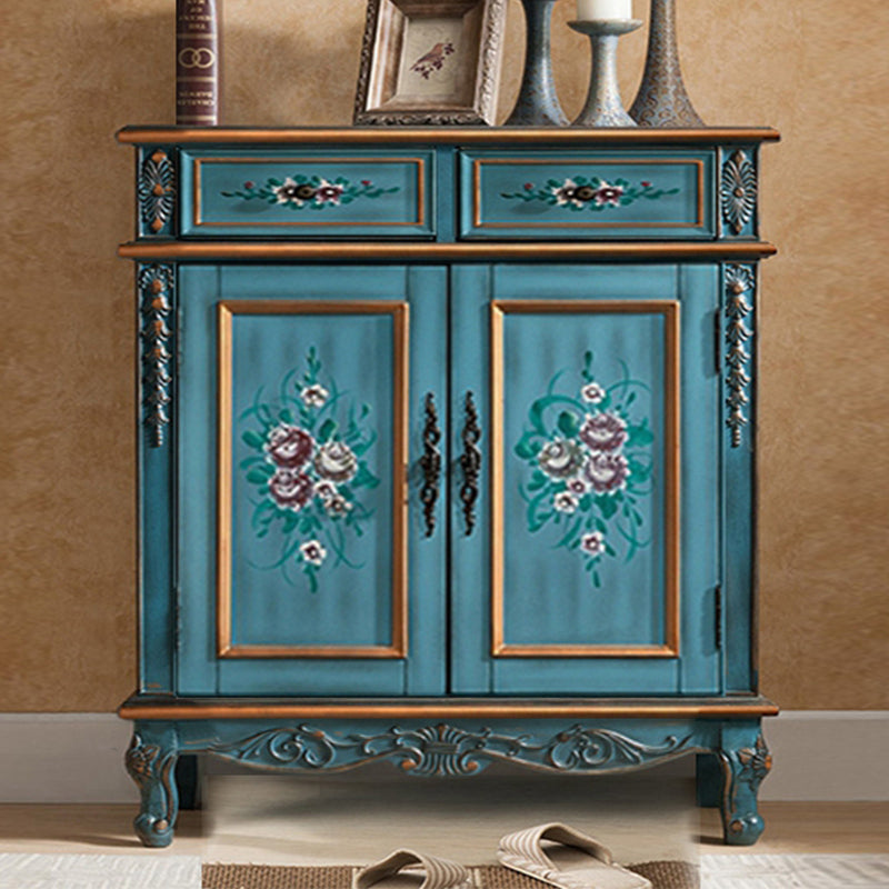 Armadio per accento di cabriole industriale mobile in legno in legno in legno con cassetto