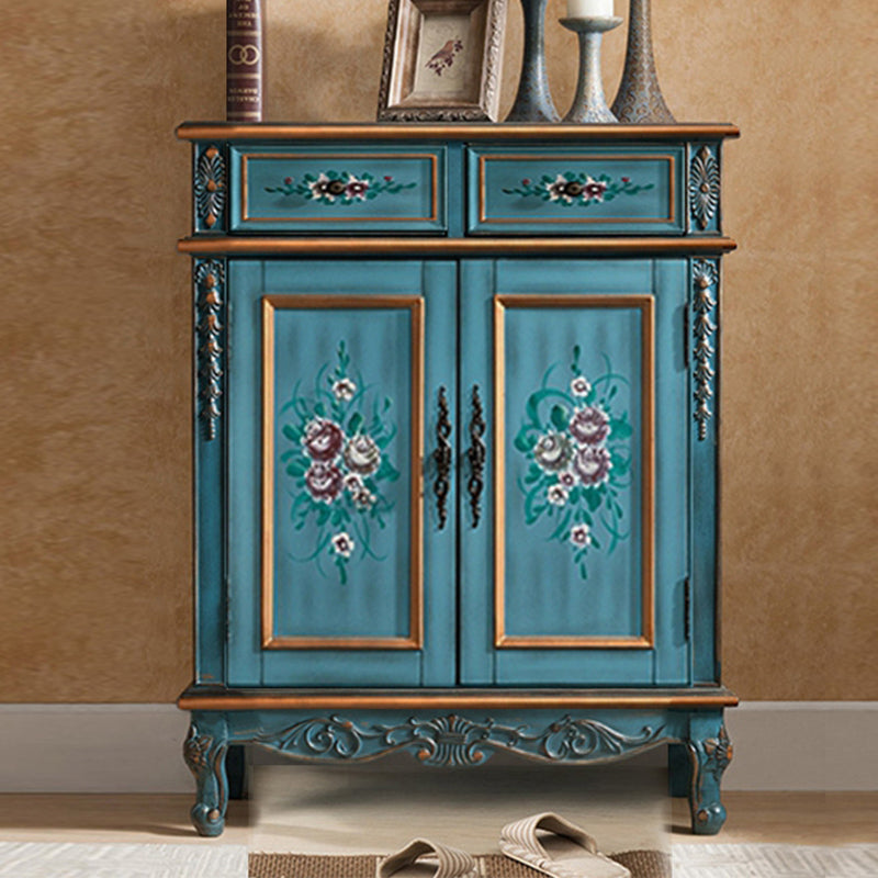 Armadio per accento di cabriole industriale mobile in legno in legno in legno con cassetto