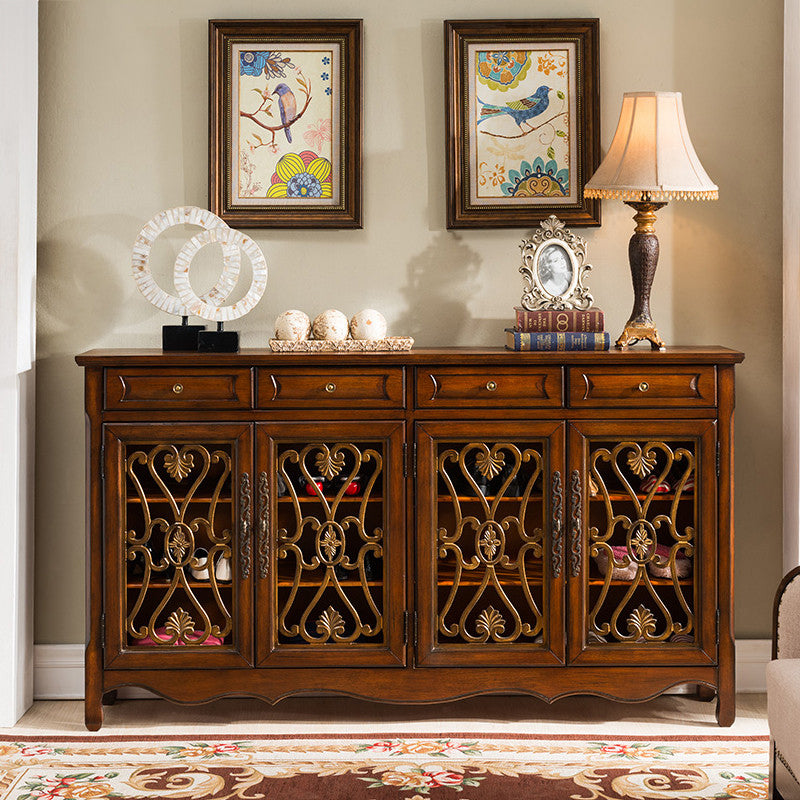 Industrial Cabriole Legs Storage Cabinet Solid Wood Storage Cabinet Clearhalo 'Cabinets & Chests' 'cabinets_chests' 'furn' 'furn_cabinets_chests' 'Furniture' 'Living Room Furniture' 7264426