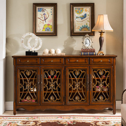 Industrial Cabriole Legs Storage Cabinet Solid Wood Storage Cabinet Clearhalo 'Cabinets & Chests' 'cabinets_chests' 'furn' 'furn_cabinets_chests' 'Furniture' 'Living Room Furniture' 7264426