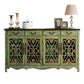 Industrial Cabriole Legs Storage Cabinet Solid Wood Storage Cabinet 70.9"L x 13.8"W x 39.4"H Light Green Clearhalo 'Cabinets & Chests' 'cabinets_chests' 'furn' 'furn_cabinets_chests' 'Furniture' 'Living Room Furniture' 7264445