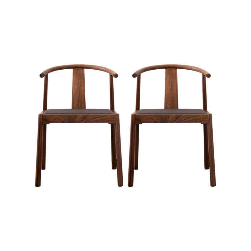 Traditional Dining Arm Chair Indoor Solid Wood Dining Chair with Upholstered