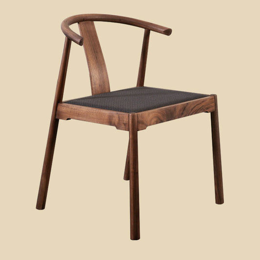 Traditional Dining Arm Chair Indoor Solid Wood Dining Chair with Upholstered