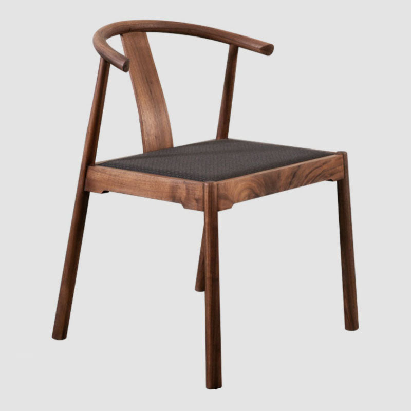 Traditional Dining Arm Chair Indoor Solid Wood Dining Chair with Upholstered