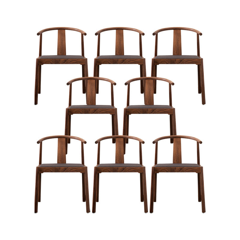 Traditional Dining Arm Chair Indoor Solid Wood Dining Chair with Upholstered