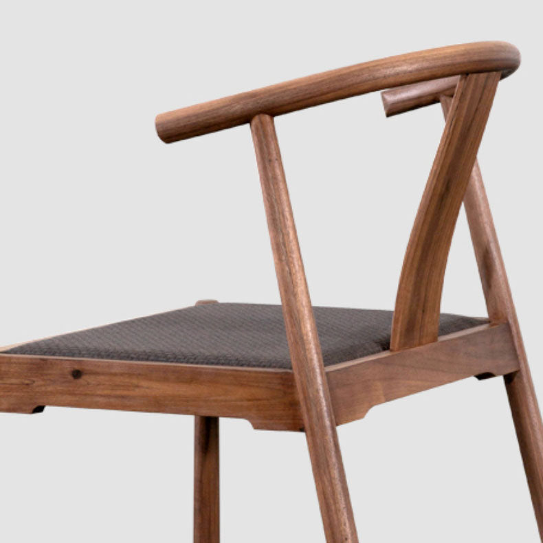 Traditional Dining Arm Chair Indoor Solid Wood Dining Chair with Upholstered