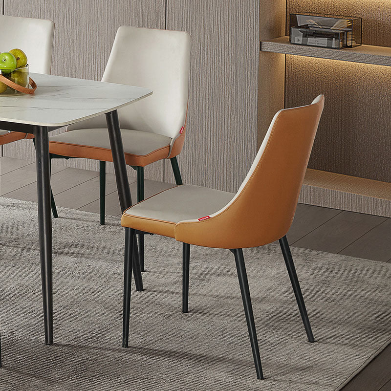 Modern Style Dining Chair Leather Low Back Side Chair for Dining Room Clearhalo 'Dining Chairs' 'Dining Tables & Seating' 'dining_chair' 'furn' 'furn_dining_chair' 'Furniture' 'Kitchen & Dining Furniture' 7264563