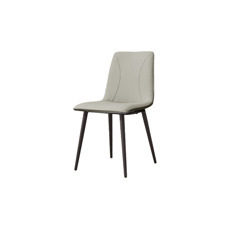 Modern Style Dining Chair Leather Low Back Side Chair for Dining Room