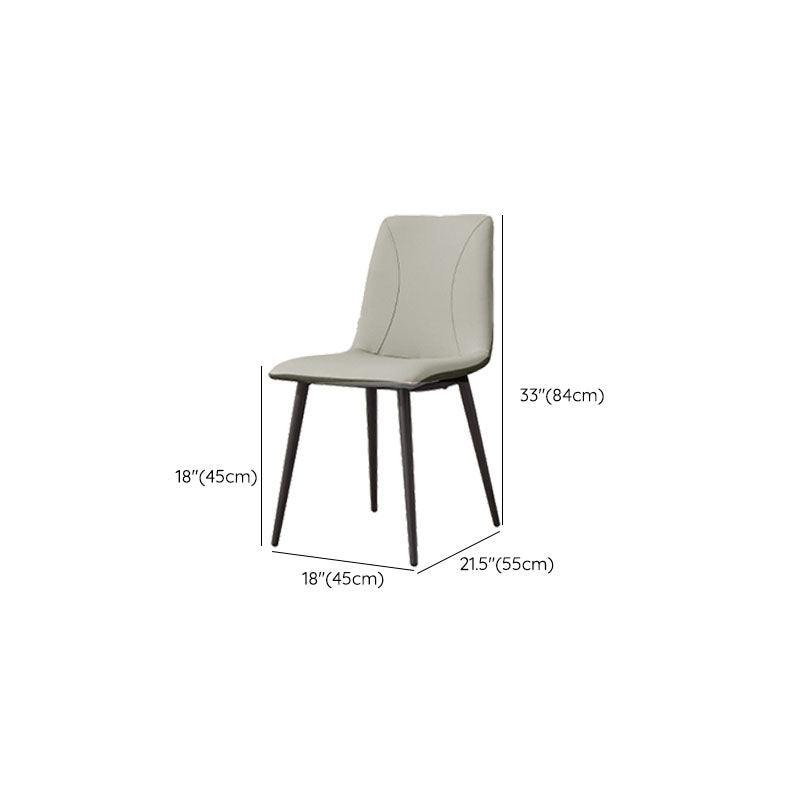 Modern Style Dining Chair Leather Low Back Side Chair for Dining Room Clearhalo 'Dining Chairs' 'Dining Tables & Seating' 'dining_chair' 'furn' 'furn_dining_chair' 'Furniture' 'Kitchen & Dining Furniture' 7264612