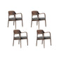 Industrial Kitchen Dining Chai Solid Wood Open Back Dining Chairs
