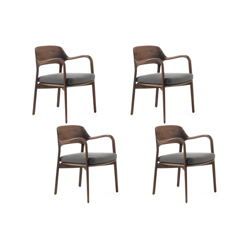 Industrial Kitchen Dining Chai Solid Wood Open Back Dining Chairs