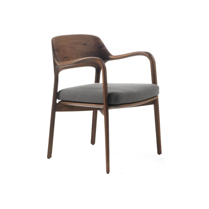 Industrial Kitchen Dining Chai Solid Wood Open Back Dining Chairs