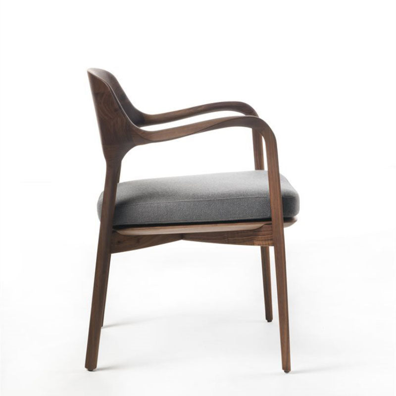 Industrial Kitchen Dining Chai Solid Wood Open Back Dining Chairs