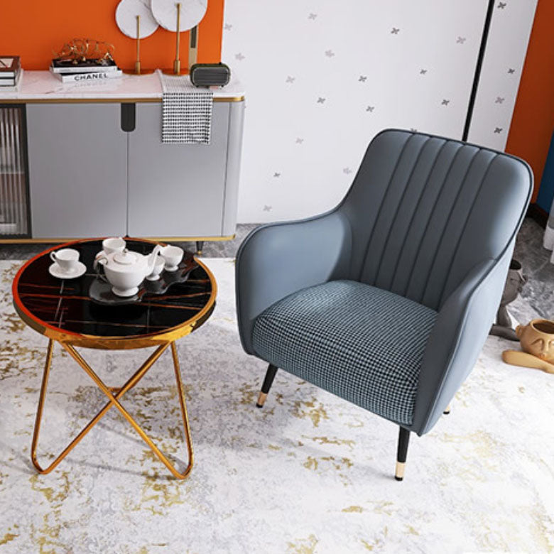 Indoor Faux Leather Dining Arm Chair Upholstered Parsons Chair with 4 Legs Clearhalo 'Dining Chairs' 'Dining Tables & Seating' 'dining_chair' 'furn' 'furn_dining_chair' 'Furniture' 'Kitchen & Dining Furniture' 7264656