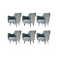 Indoor Faux Leather Dining Arm Chair Upholstered Parsons Chair with 4 Legs White-Gray 6 Piece Set Clearhalo 'Dining Chairs' 'Dining Tables & Seating' 'dining_chair' 'furn' 'furn_dining_chair' 'Furniture' 'Kitchen & Dining Furniture' 7264657
