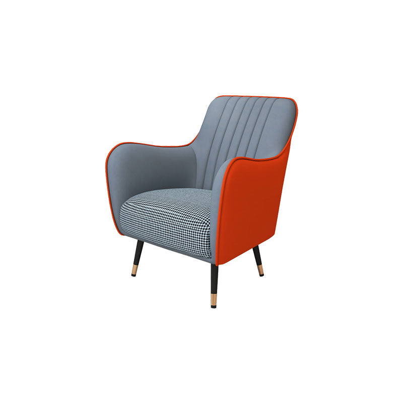 Indoor Faux Leather Dining Arm Chair Upholstered Parsons Chair with 4 Legs Grey Orange 1 Piece Clearhalo 'Dining Chairs' 'Dining Tables & Seating' 'dining_chair' 'furn' 'furn_dining_chair' 'Furniture' 'Kitchen & Dining Furniture' 7264670