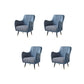 Indoor Faux Leather Dining Arm Chair Upholstered Parsons Chair with 4 Legs Grey 4 Piece Set Clearhalo 'Dining Chairs' 'Dining Tables & Seating' 'dining_chair' 'furn' 'furn_dining_chair' 'Furniture' 'Kitchen & Dining Furniture' 7264682