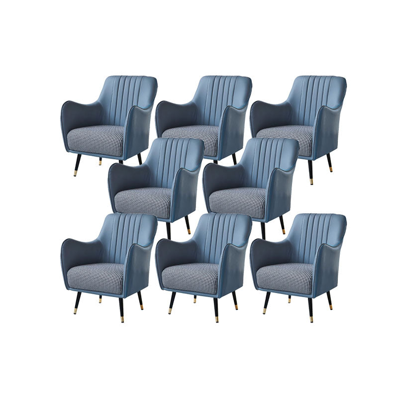 Indoor Faux Leather Dining Arm Chair Upholstered Parsons Chair with 4 Legs Grey 8 Piece Set Clearhalo 'Dining Chairs' 'Dining Tables & Seating' 'dining_chair' 'furn' 'furn_dining_chair' 'Furniture' 'Kitchen & Dining Furniture' 7264684