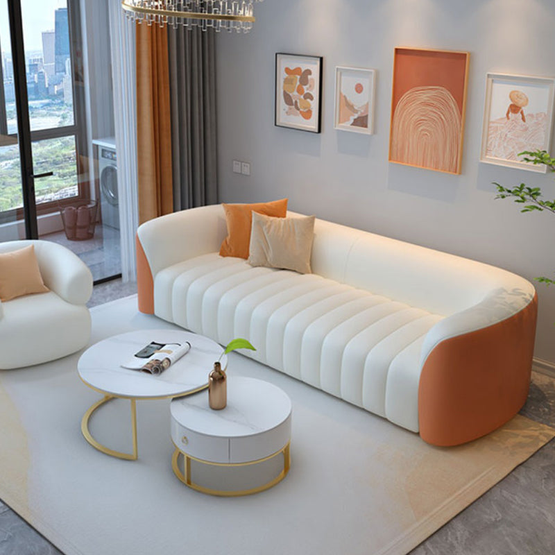 Wit houten sectionele vlekbestendige sectionele bank voor woonkamer