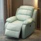 Solid Color Faux Leather Standard Recliner Metal Frame Recliner Chair Faux Leather Mint Green Clearhalo 'Chairs & Seating' 'furn' 'furn_recliners' 'Furniture' 'Living Room Furniture' 'Recliners' 7264838